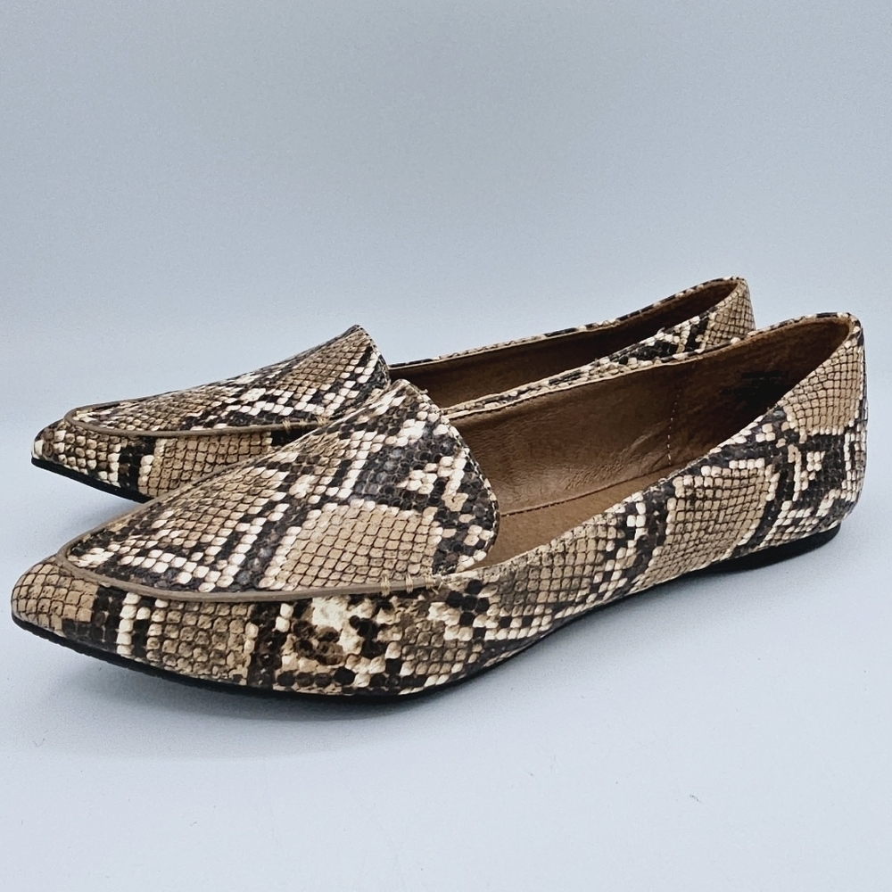 Madden Girl Henie Flats Snake Print